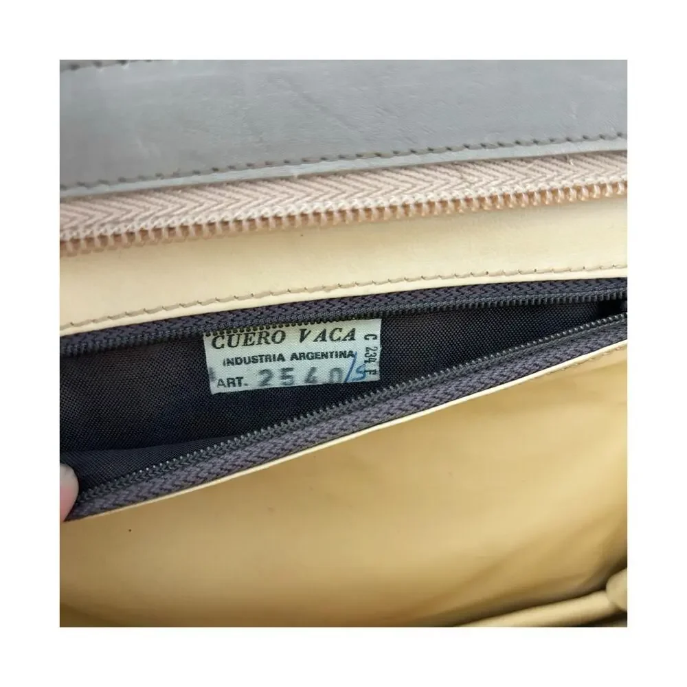 Vintage Argentinian Snakeskin Clutch Handbag Brown